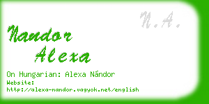 nandor alexa business card